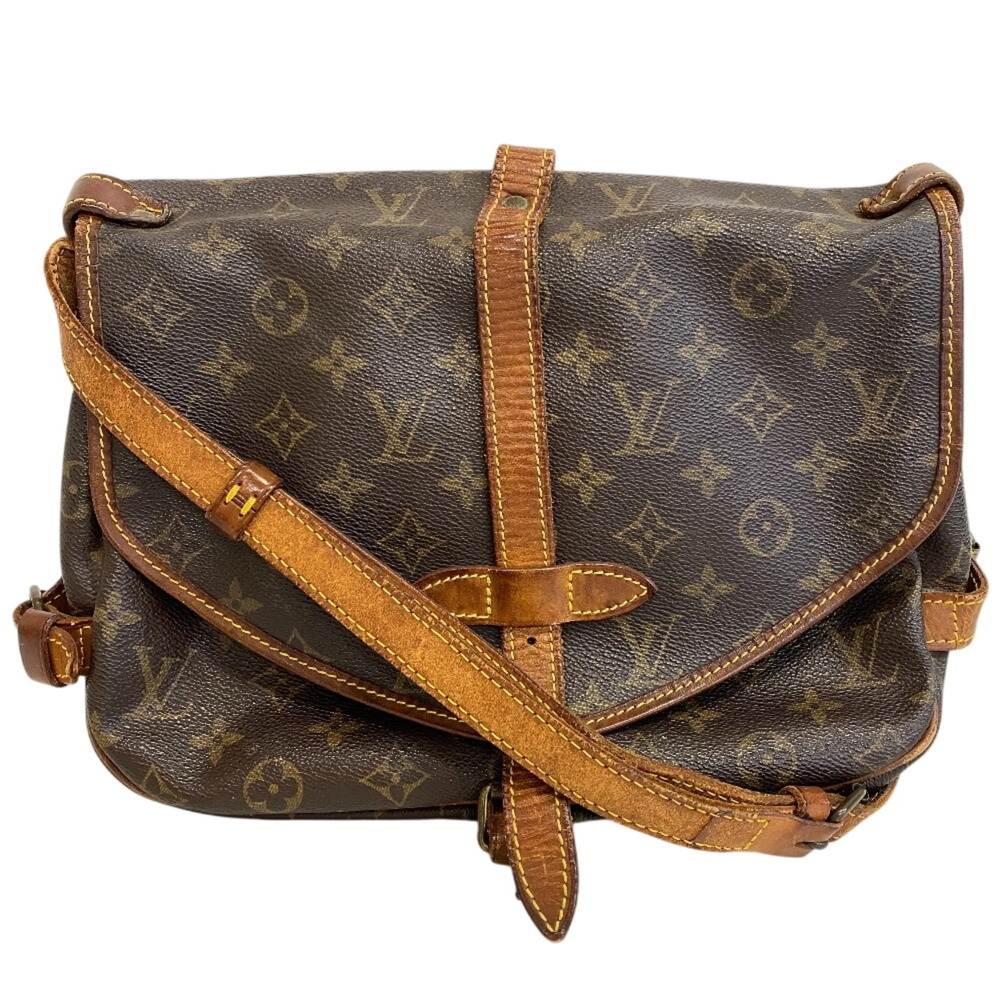 LOUIS VUITTON M42256 Saumur 30 Monogram Shoulder Bag Brown
